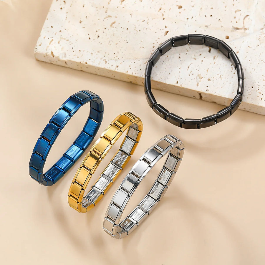 Italiaanse Schakelarmband Zilver — 2