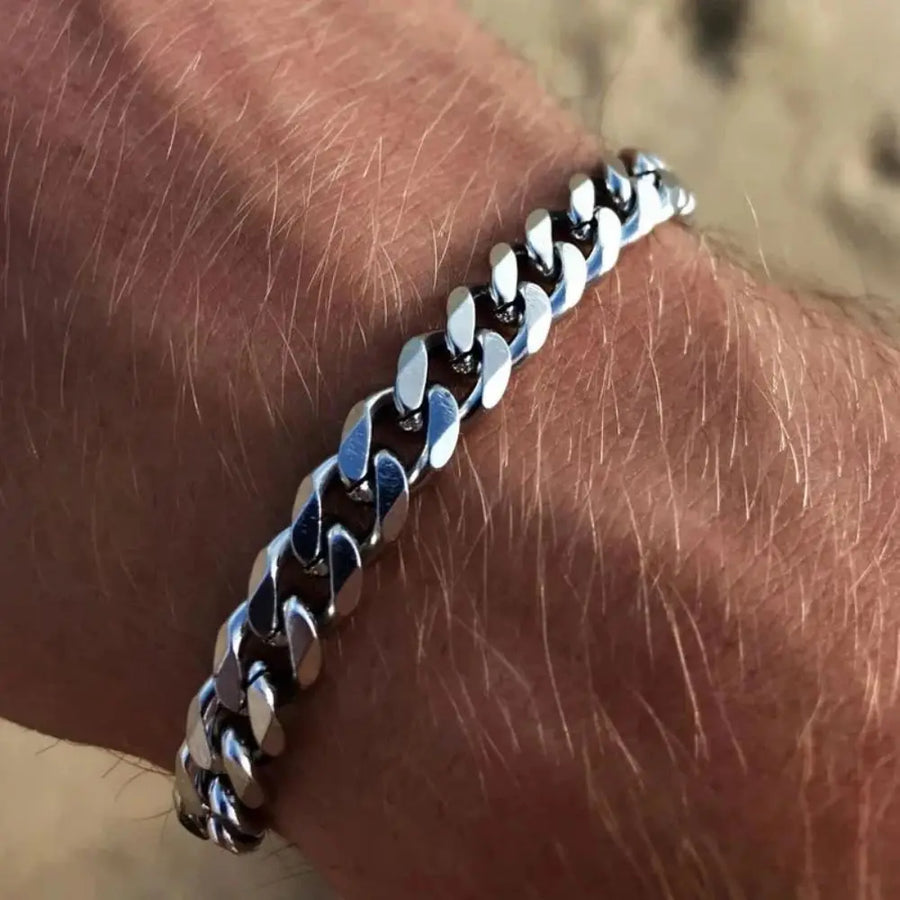 Cubaanse Schakelarmband Zilver — 1