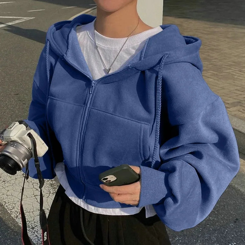 Bente | Cropped Hoodie met Rits — 4
