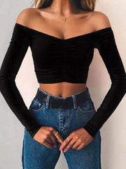 Off-Shoulder Long-Sleeve Top — 4