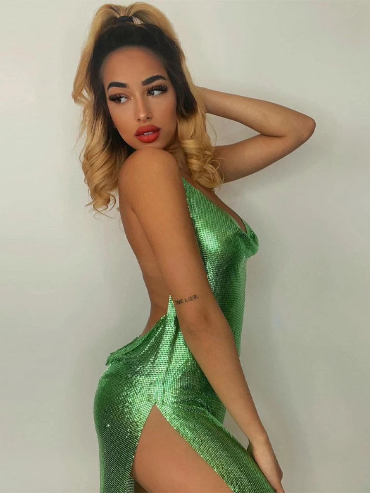 Jade | Korte Feestjurk met Pailletten — 6