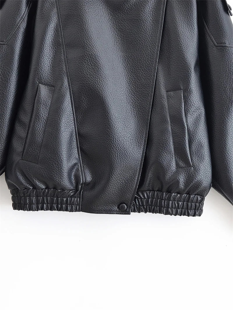 Lynn | Faux Leather Bikerjack — 4