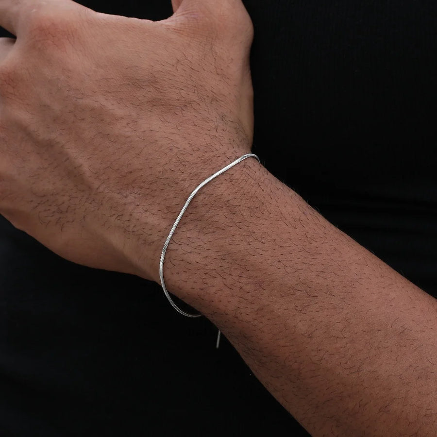 Snake-schakel Armband Zilver — 1