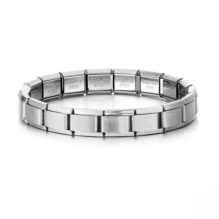 Italiaanse Schakelarmband Zilver — 11