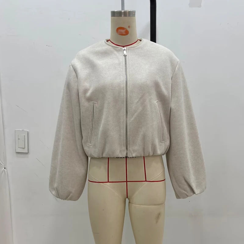 Yara | Cropped Fleece Bomber — 3