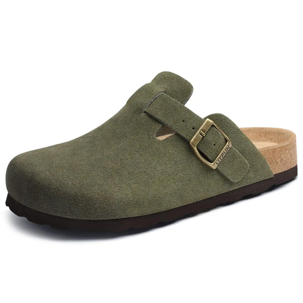 Suede Cork Clogs