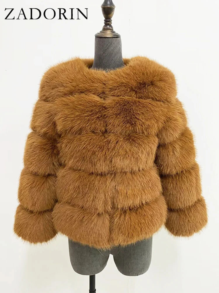 Fleur | Faux Fur Mantel — 13