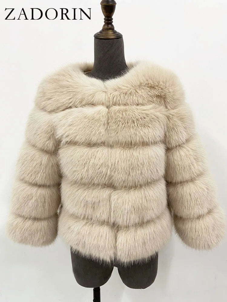 Fleur | Faux Fur Mantel — 12