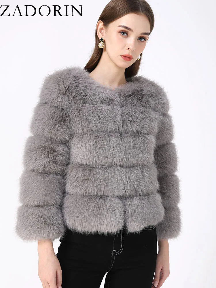 Fleur | Faux Fur Mantel — 3