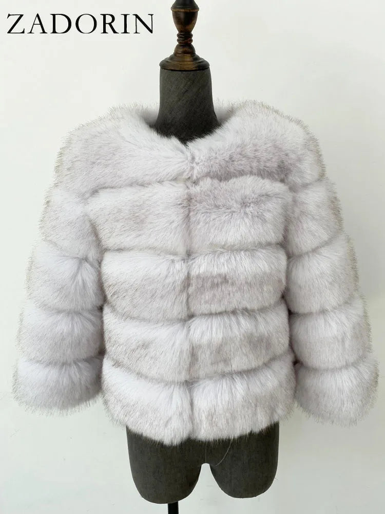 Fleur | Faux Fur Mantel — 19