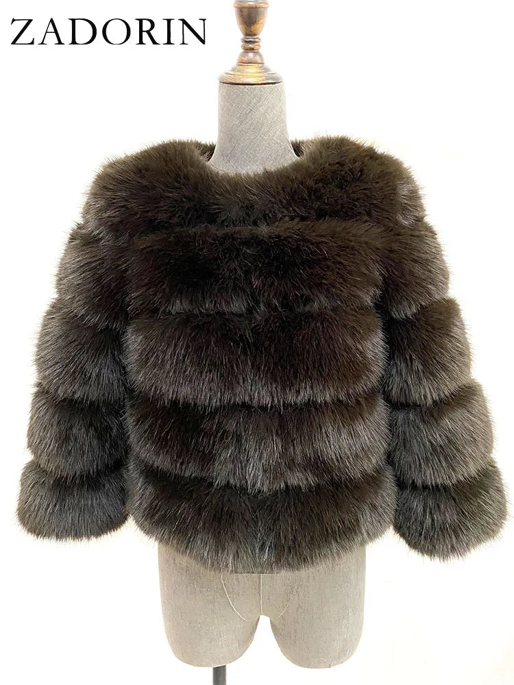 Fleur | Faux Fur Mantel — 14