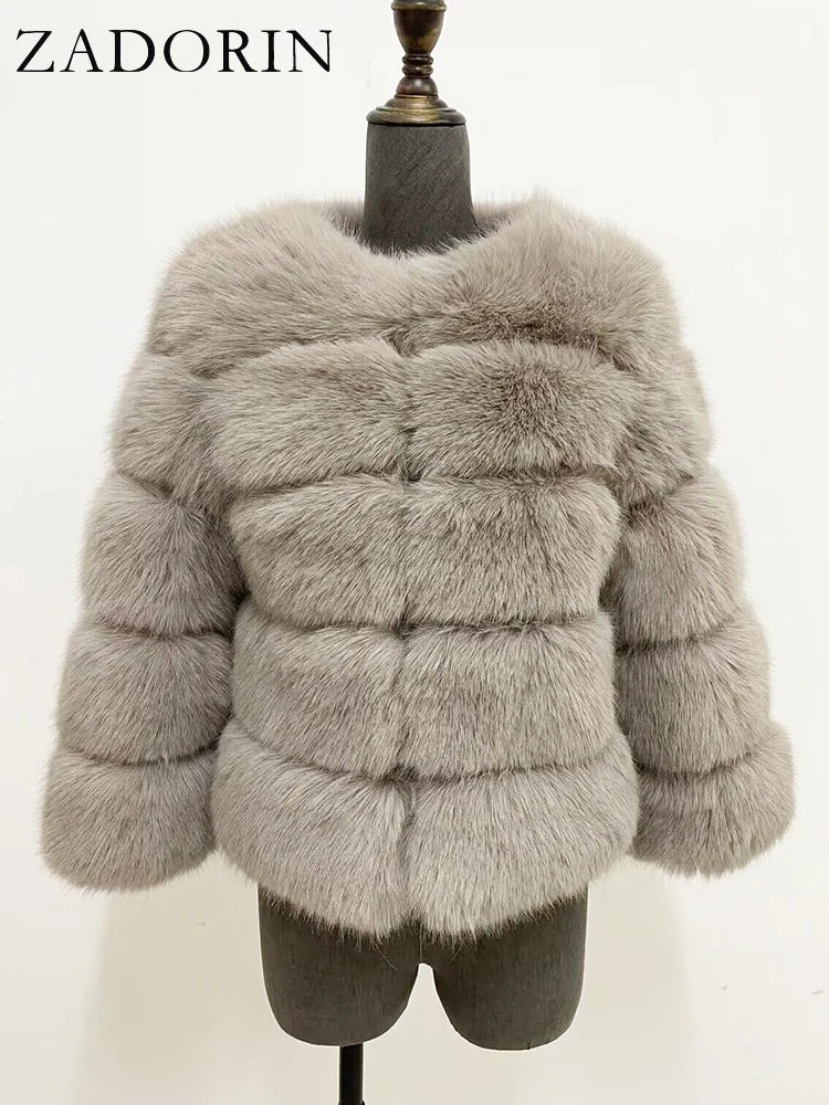 Fleur | Faux Fur Mantel — 22