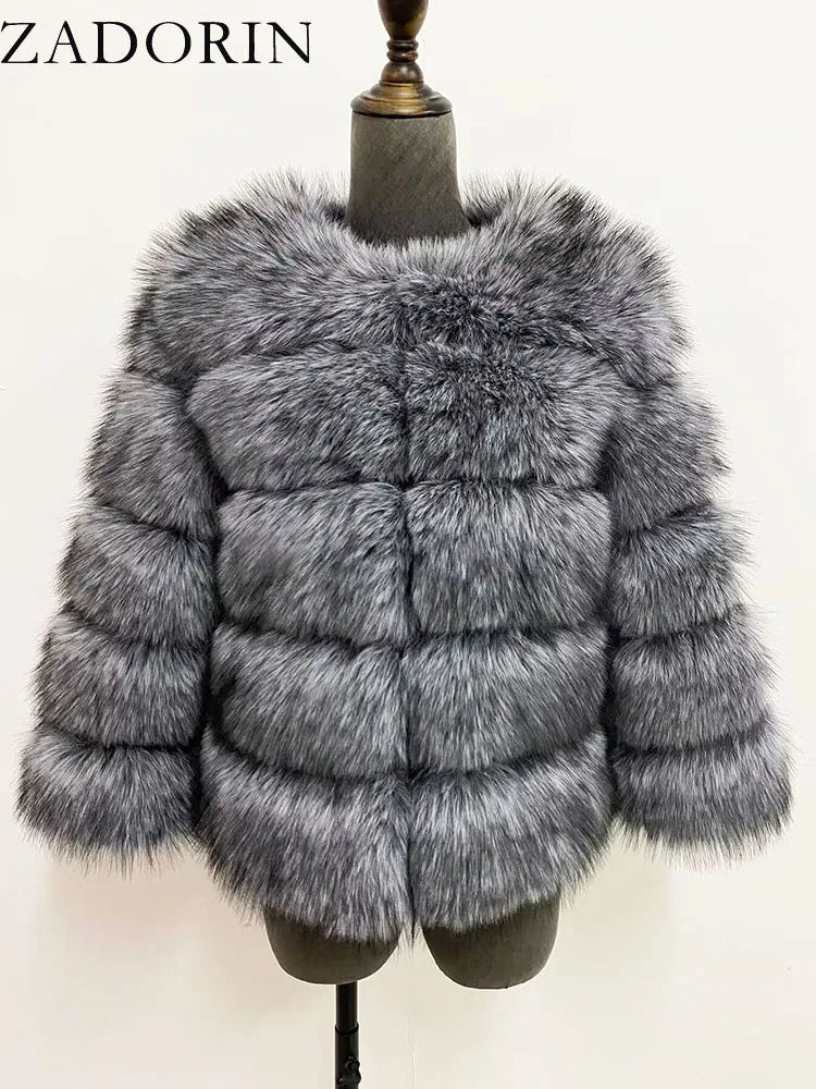 Fleur | Faux Fur Mantel — 15