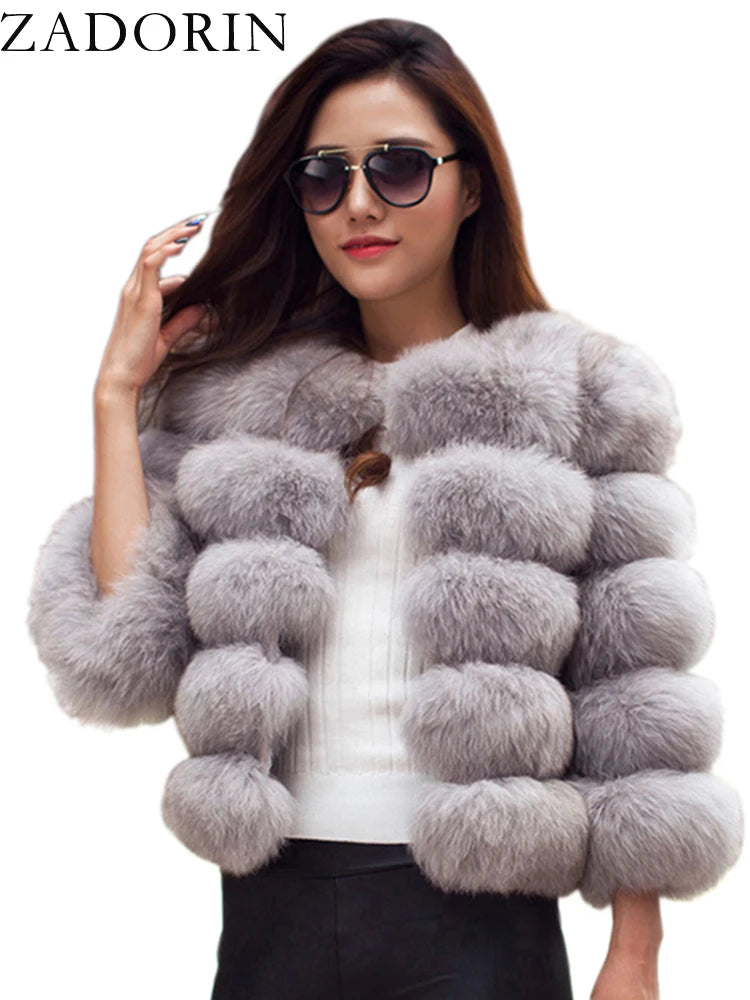 Fleur | Faux Fur Mantel — 1