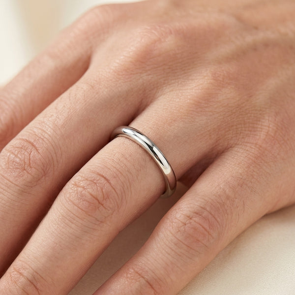 Dunne Ring Rosé Goud