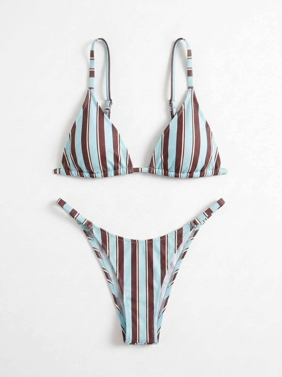 Striped Brazilian Bikini Set
