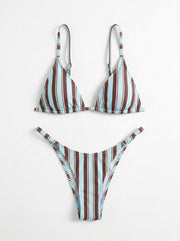 Striped Brazilian Bikini Set — 1