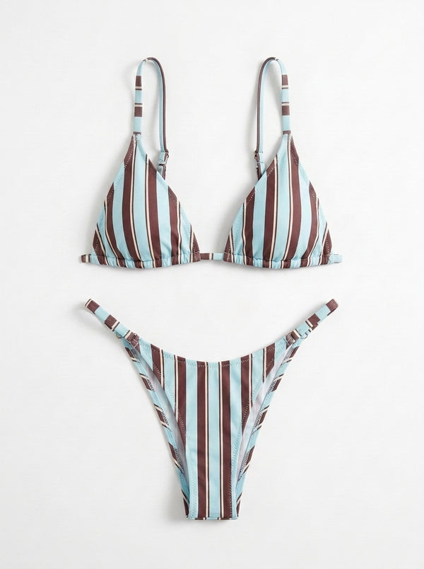 Striped Brazilian Bikini Set