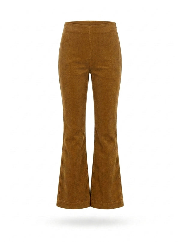 Chloë | Corduroy Broek met Wijde Pijp