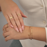 Gold Triple-Layer Heart Bracelet — 3