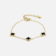 Gold & Black Clover Bracelet — 2