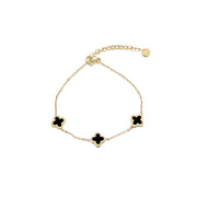 Gold & Black Clover Bracelet — 4
