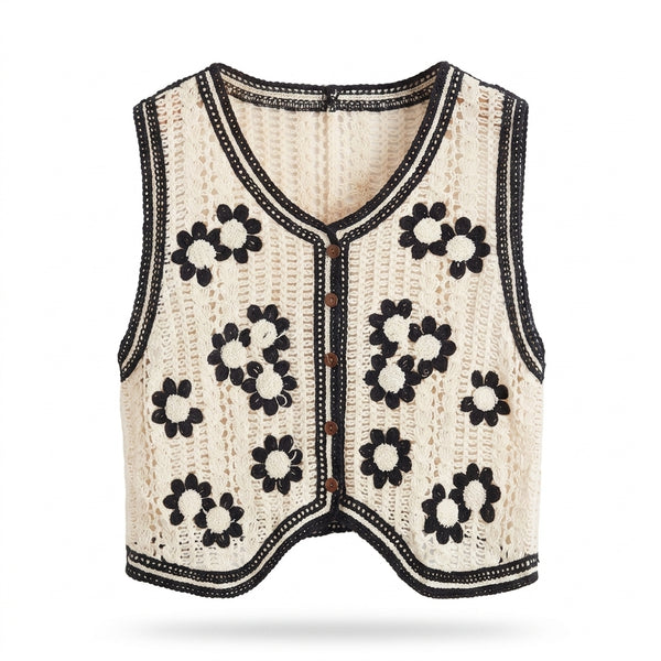 Crochet Knit Waistcoat