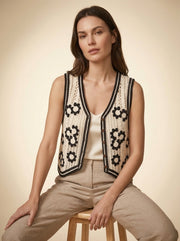 Crochet Knit Waistcoat — 7