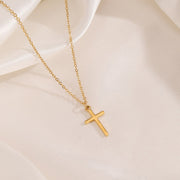 Gold Cross Necklace — 8