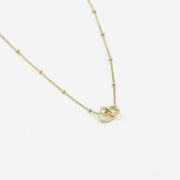 Gold Linked Hearts Necklace — 3