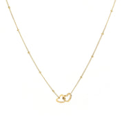 Gold Linked Hearts Necklace — 4
