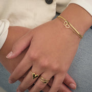 Gold Double-Layer Heart Bracelet — 3