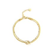 Gold Double-Layer Heart Bracelet — 4