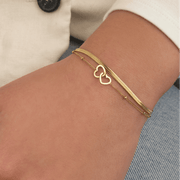 Gold Double-Layer Heart Bracelet — 5