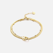 Gold Double-Layer Heart Bracelet — 2